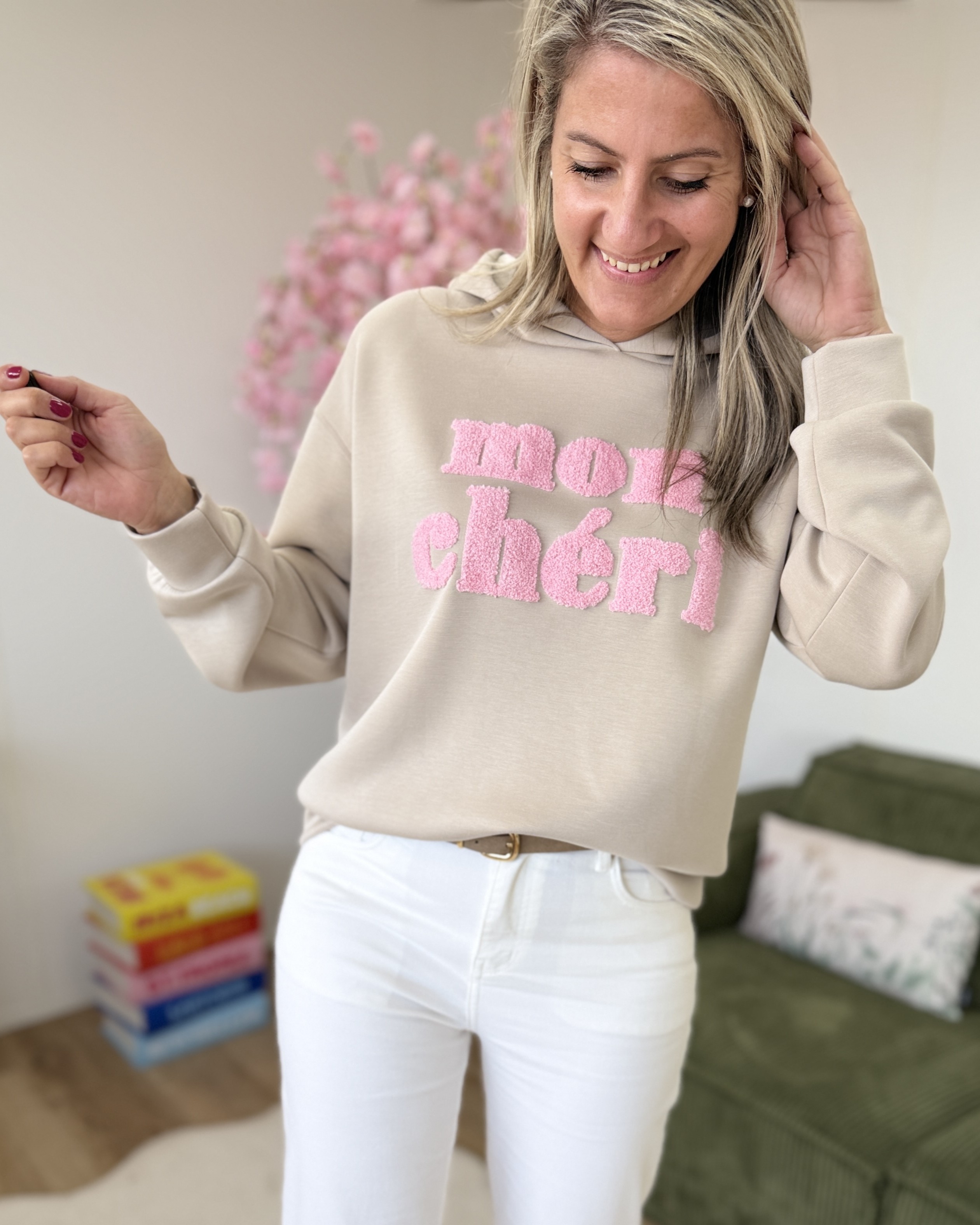 Sweat mon cheri beige