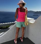Jupe short coton vert