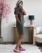 Robe éponge kaki 