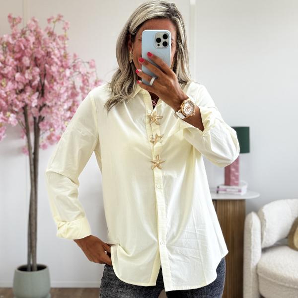 Chemise Samy jaune pâle