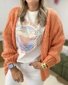 Tee shirt sunset sequins