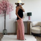 Pantalon en lin terracotta