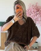 Pull Bijoux marron