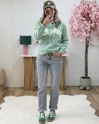 Jean Mom gris