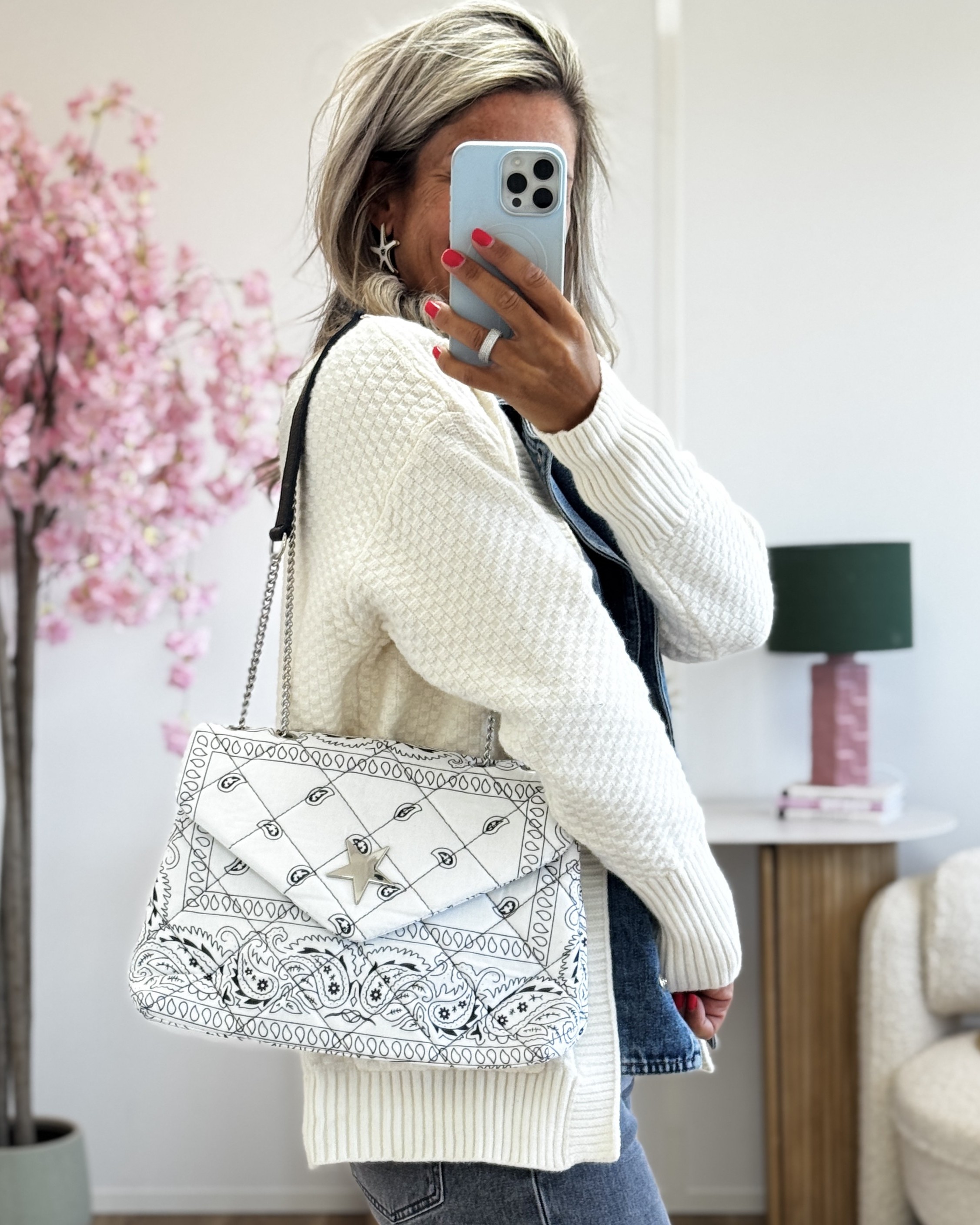 Sac matelassé blanc