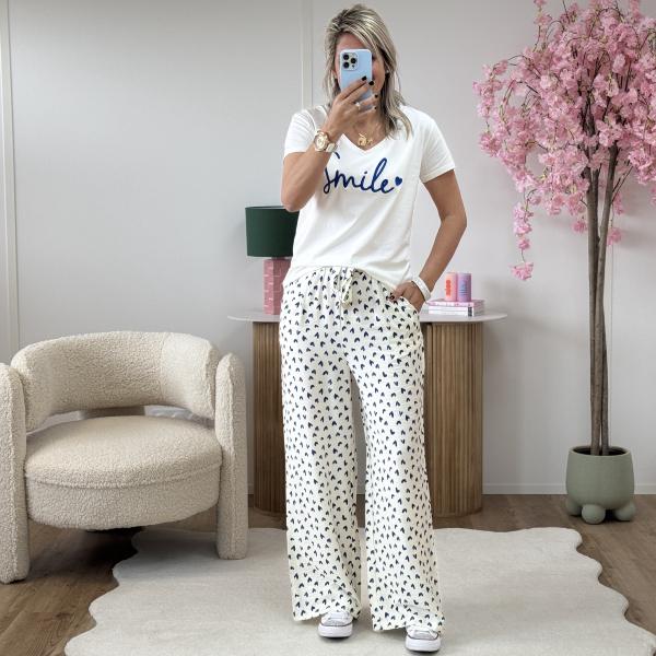 Pantalon heart bleu