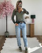 Sous pull dentelle kaki