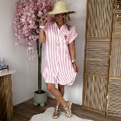 Robe chemise Etan corail