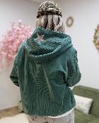 Veste zippée vert amande