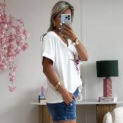 Tee shirt Lou noir rose