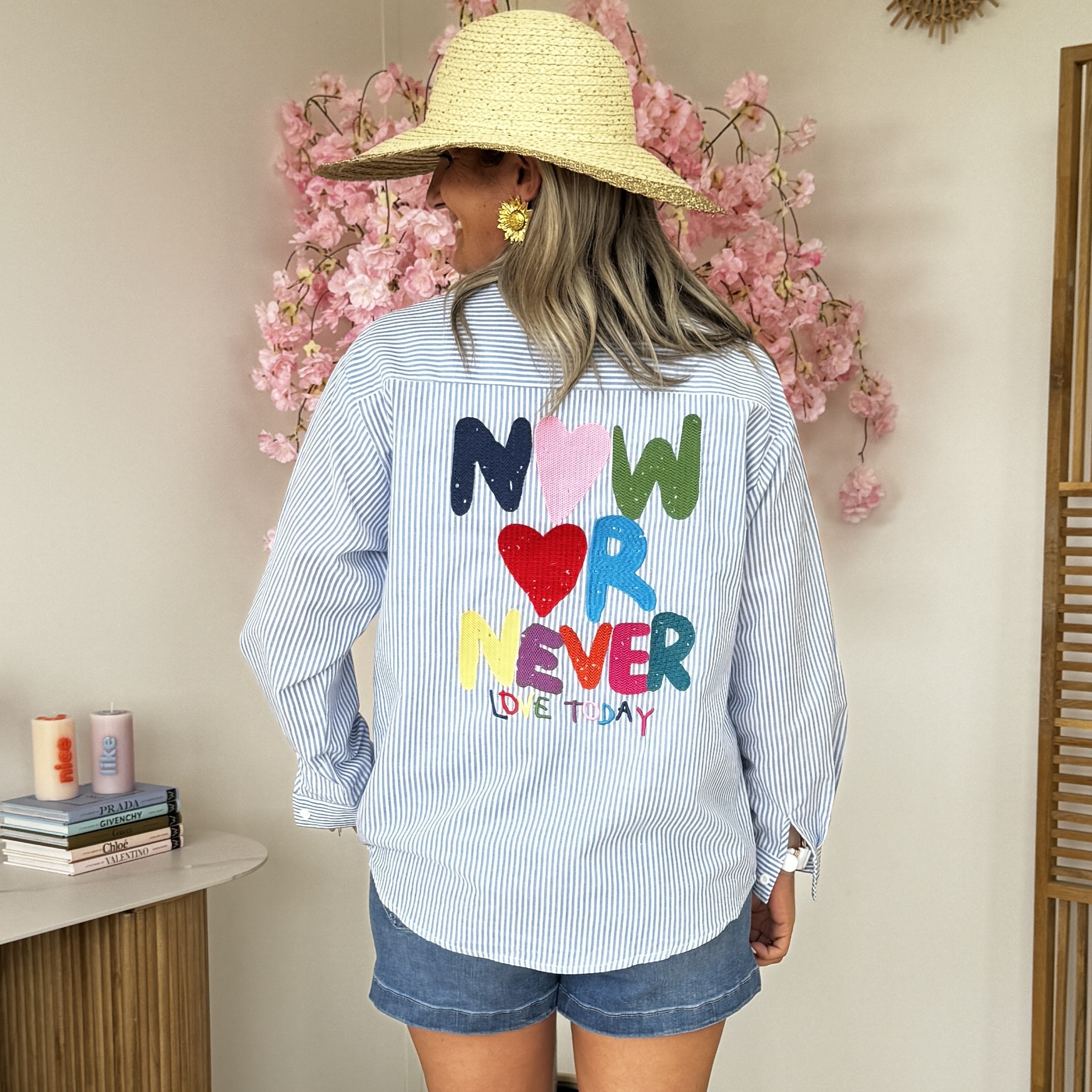 Chemise now never bleu