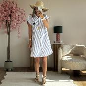 Robe chemise Etan bleu