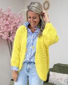Gilet grosse maille jaune