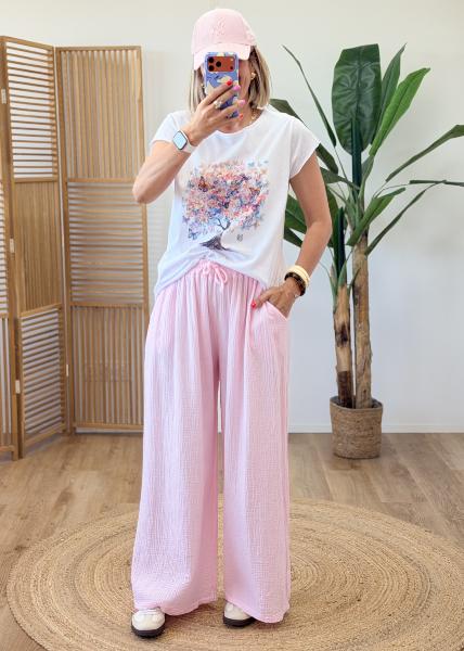 Pantalon Agathe rose