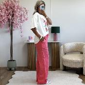Pantalon Eden corail