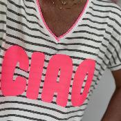Tee shirt Ciao gris