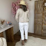 Perfecto suédine beige (taille grand)