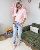 Pull avec mitaines rose