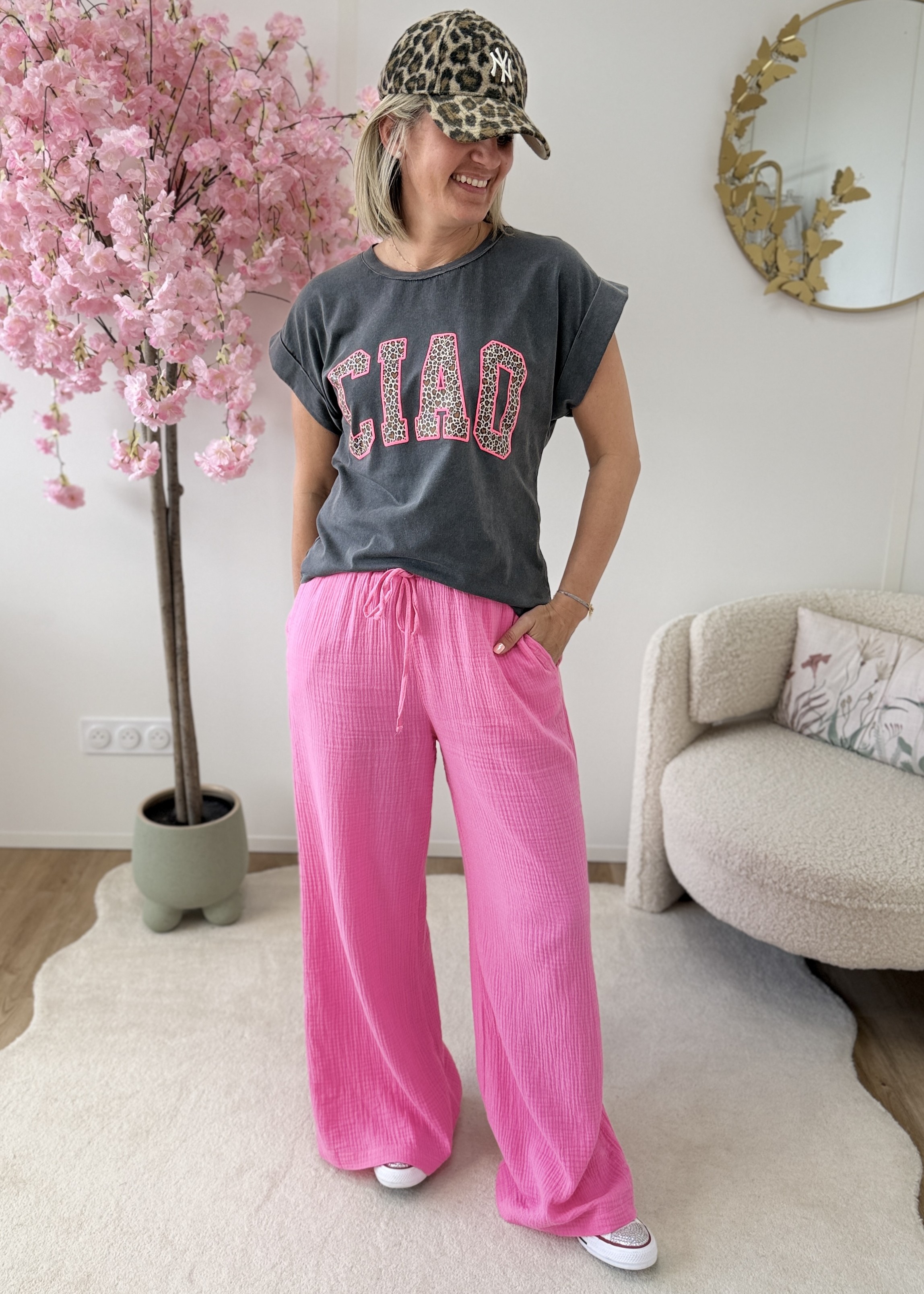 Pantalon Coleen rose