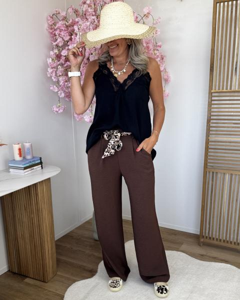 Pantalon Paula chocolat