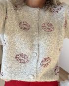 Gilet lips gris