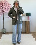 Manteau reversible kaki
