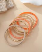 Lot de 6 joncs orange