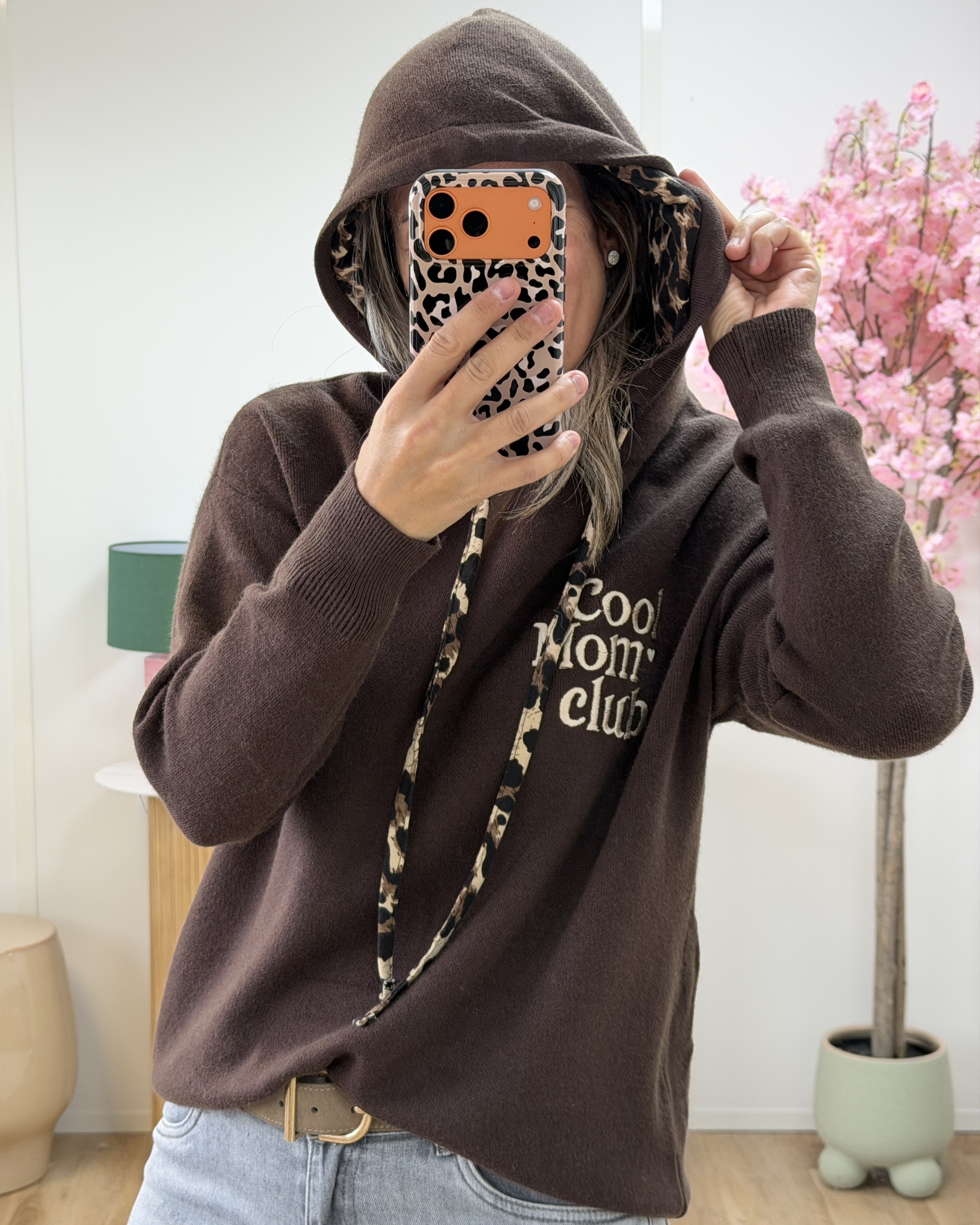 Sweat mom club marron
