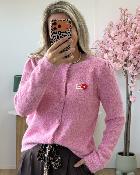 Gilet keep smile rose