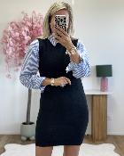Robe pull sans manches noir