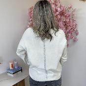 Pull mlle en leopard ecru