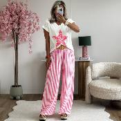 Pantalon Maurice rose
