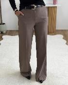 Pantalon à pince taupe