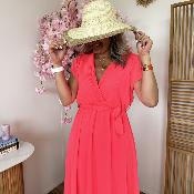Robe Michele rose fluo