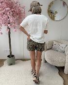 Jupe short leopard