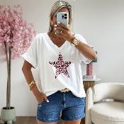 Tee shirt Lou noir rose