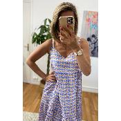 Robe mi longue rose