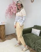 Sweat Lara beige bleu