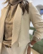Blazer strass beige