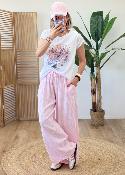 Pantalon Agathe rose