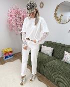 Tee shirt dentelle blanc