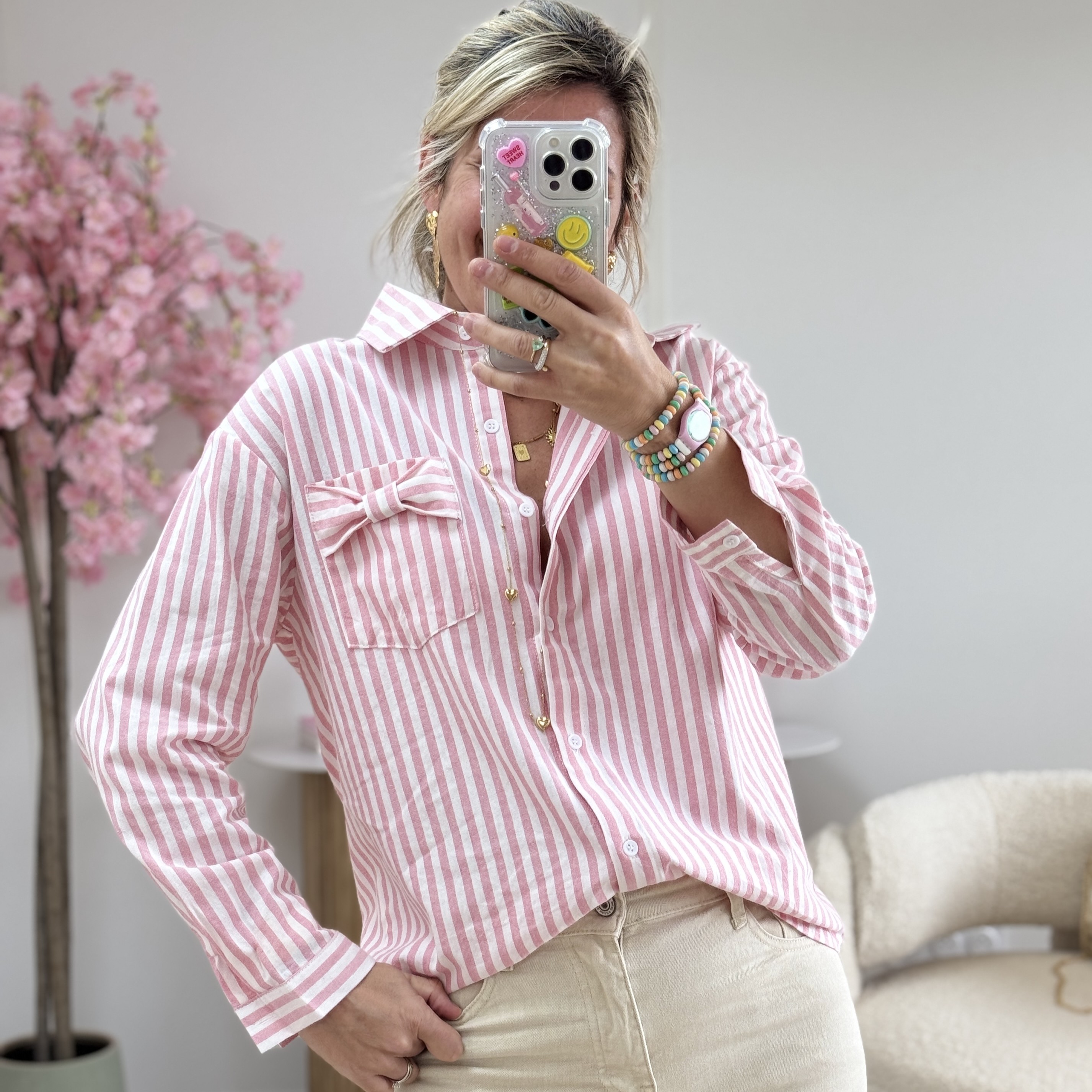 Chemise Adele rose