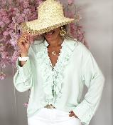 Blouse Amaya vert d eau 