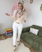 Foulard bandana beige