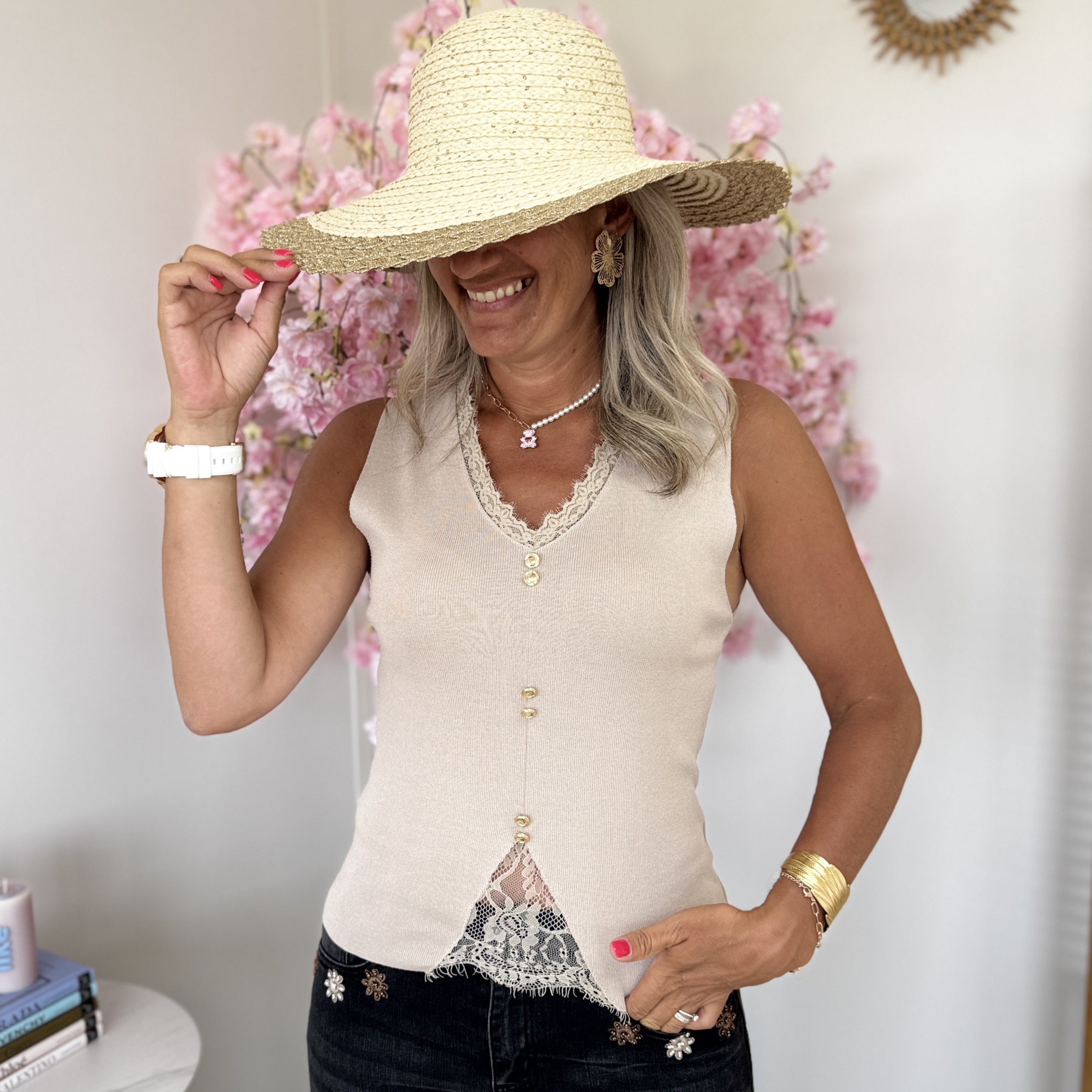Top Alina taupe