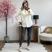 Chemise Samy jaune pâle