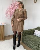 Robe velours avec strass