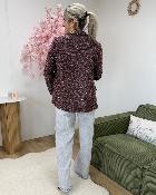 Blazer tweed bordeaux