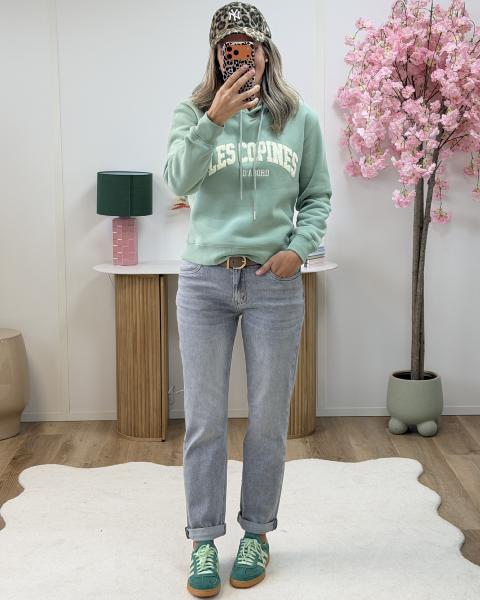 Jean Mom gris