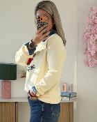 Sweat bisou magique ecru